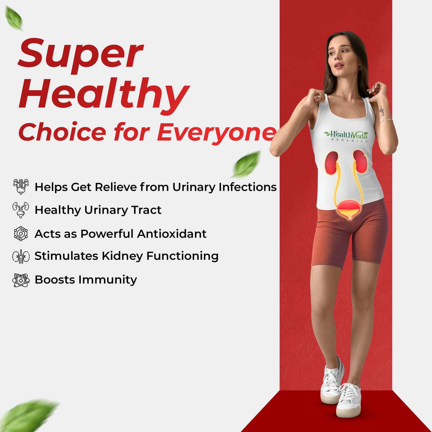 Health Veda Organics D-Mannose 500 mg + Cranberry Extract 200 mg for Kidney Health & Urinary Tract Infection - 60 Veg Tablets