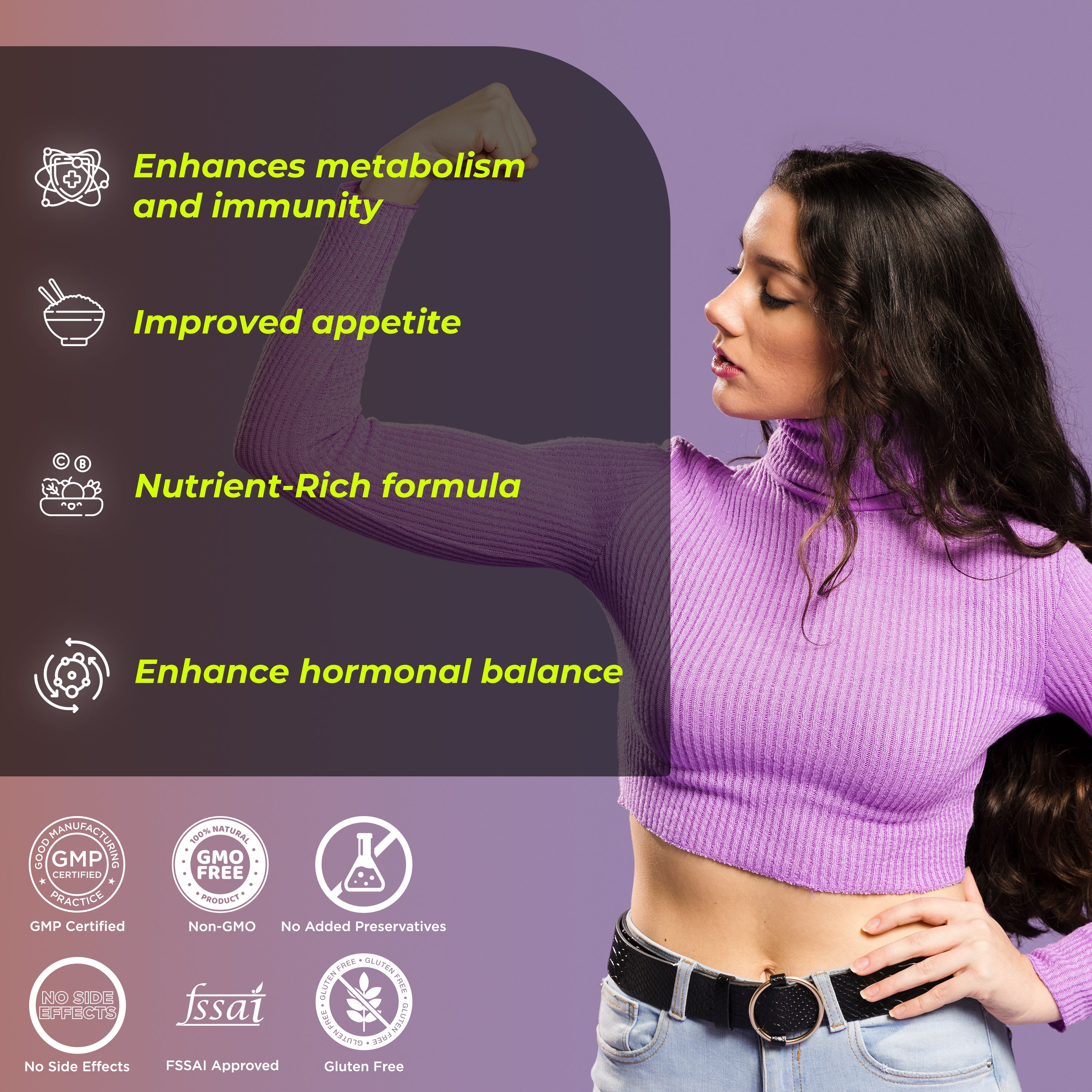 Health Veda Organics Healthy Gain 120 Tablets | A Herbal Weight Gainer | Help to Improve Metabolism, Digestion, Appetite, Weight Gain & Mass Muscle Growth for Both Men and Women