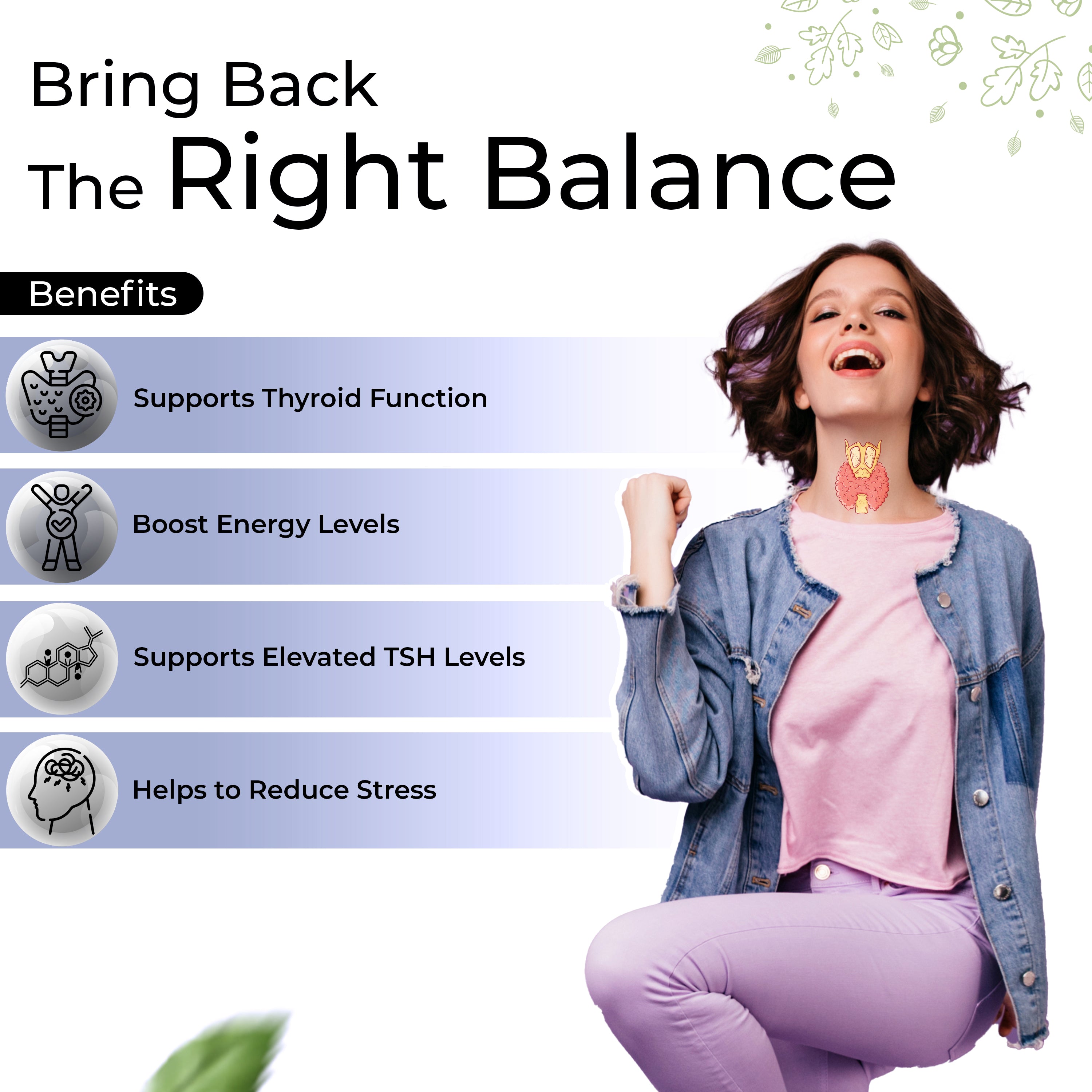 Health Veda Organics Thyroplus Supplements packed with Natural Ingredients for Thyroid Support - 60 Veg Capsules for Men & Women