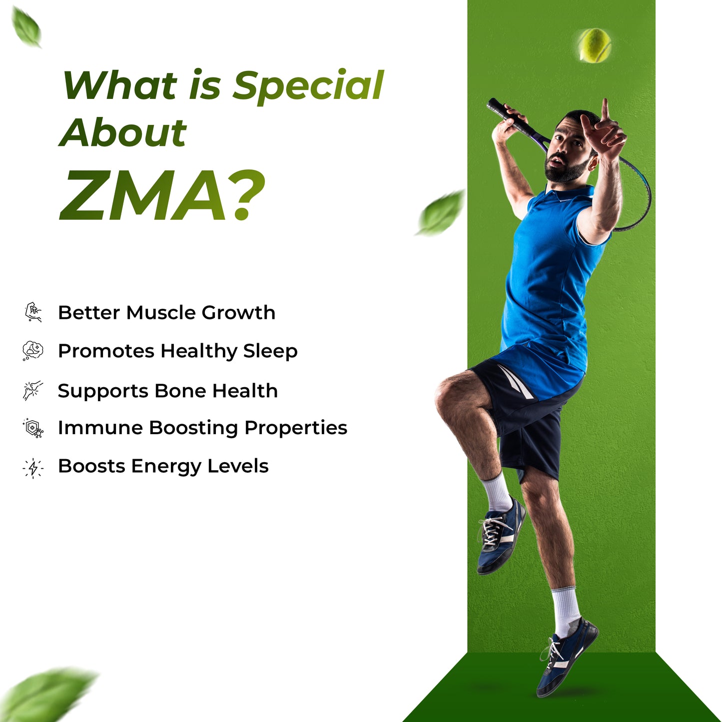 Health Veda Organics ZMA (Zinc, Magnesium Aspartate & Vitamin B6) | Nighttime Muscle Recovery Supplements for Muscle Strength | For Both Men & Women | 60 Veg Tablets