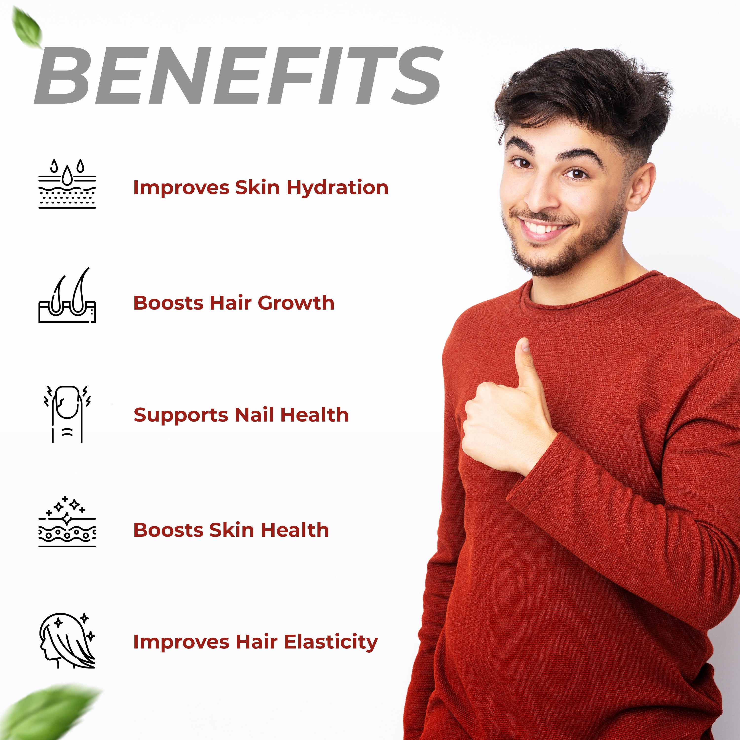 Health Veda Organics Biotin 30mcg Supplement for Strong Hair & Glowing Skin, 60 Veg Tablets