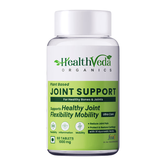 Health Veda Organics Plant Based Joint Support 1000 mg for Healthy Joints & Strong Bones - 60 Veg Tablets