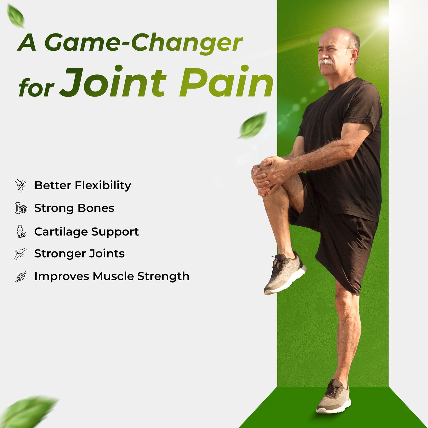 Health Veda Organics Plant Based Joint Support 1000 mg for Healthy Joints & Strong Bones - 60 Veg Capsules