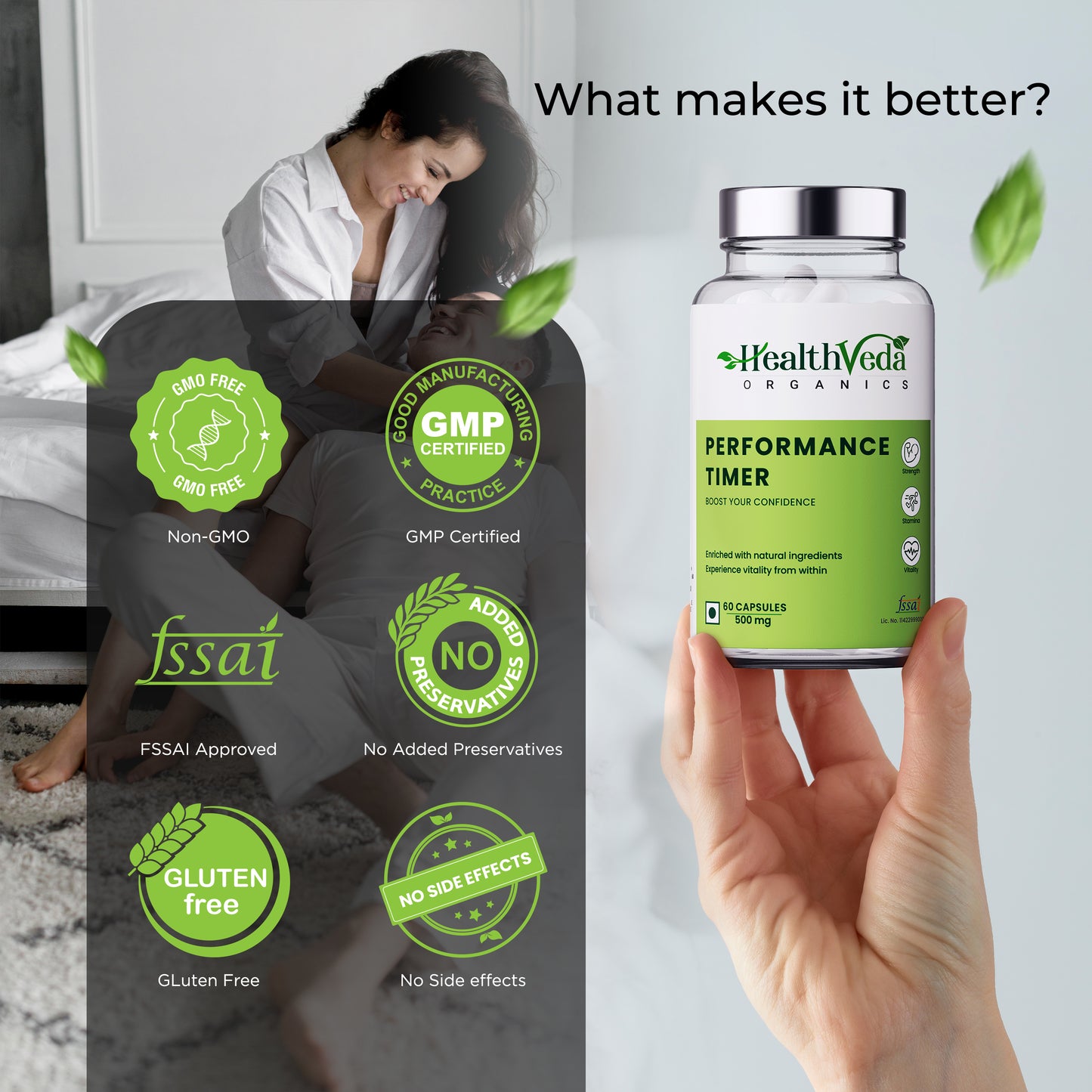Health Veda Organics Performance Timer capsules - 60 Veg Capsules