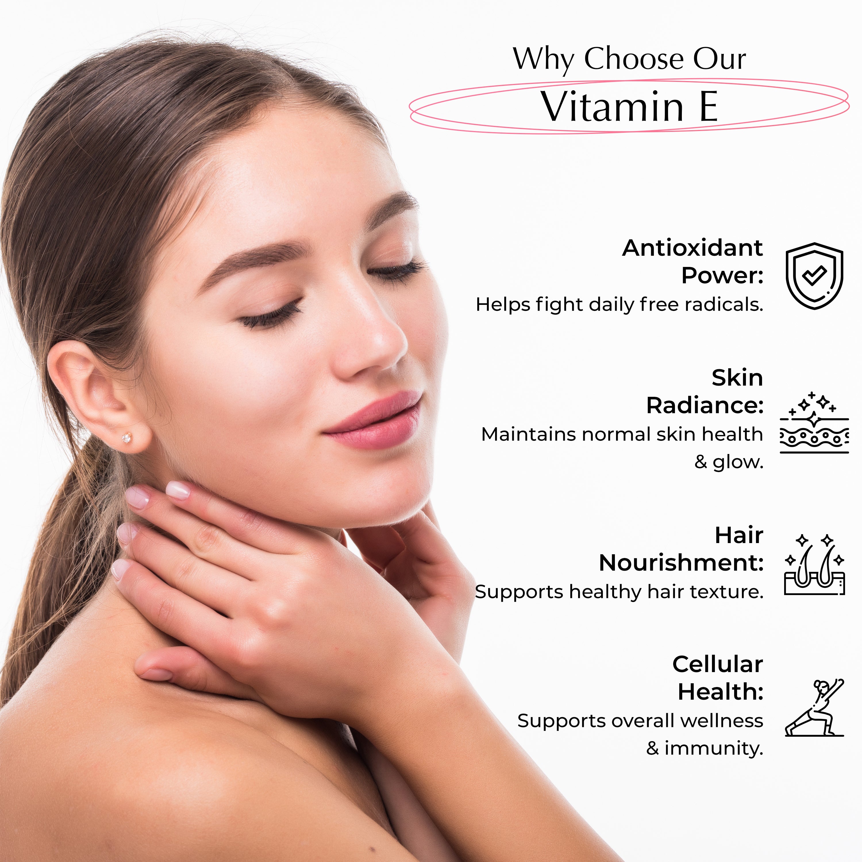 Health Veda Organics Vitamin E Capsules with Argan & Aloe Vera Oil | 60 Veg Capsules | Supports Healthy Hair & Beautiful Skin