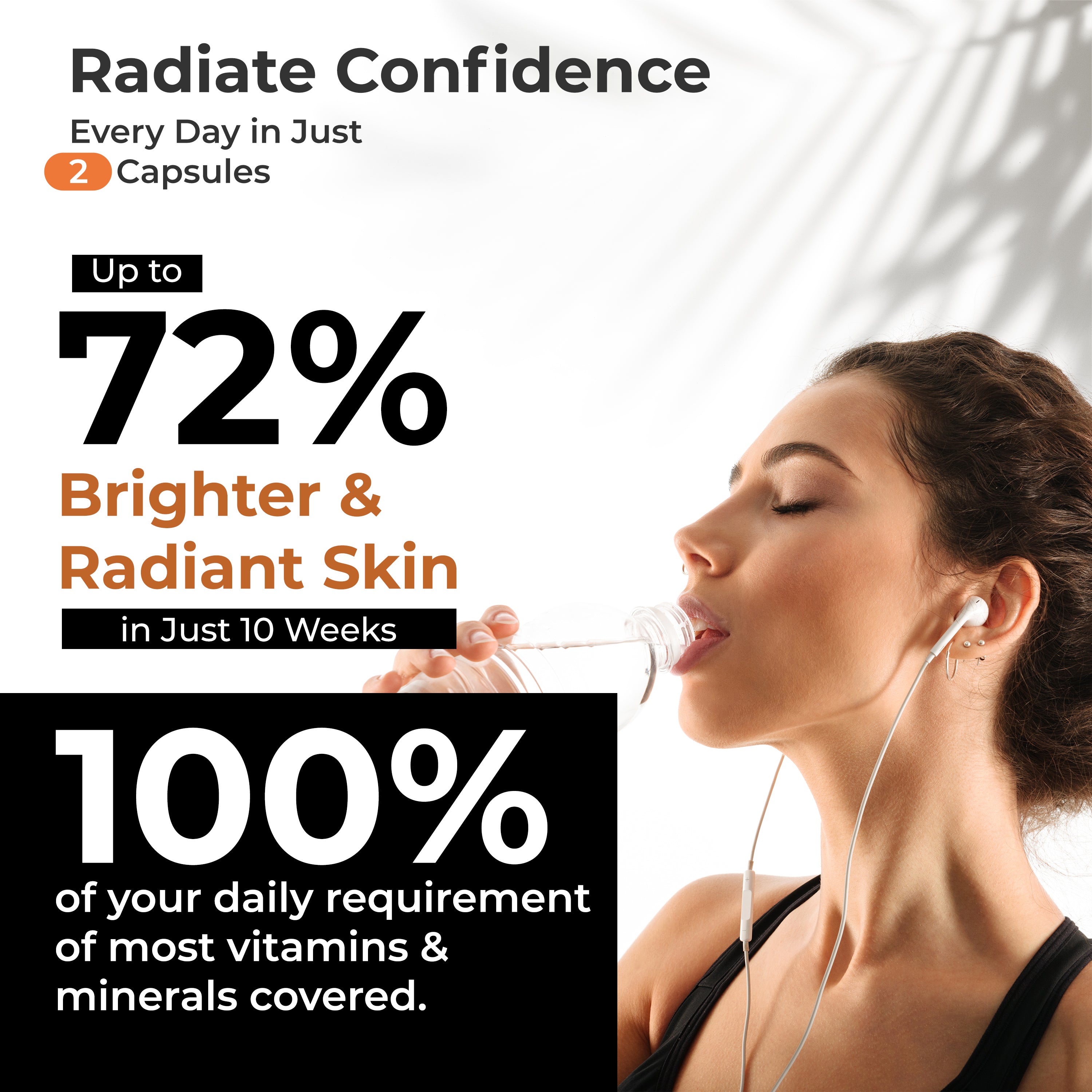 Health Veda Organics Veg Collagen Support | 60 Veg Capsules | Plant-Based Formula with Vitamin C & Biotin | Skin, Hair & Nails Support