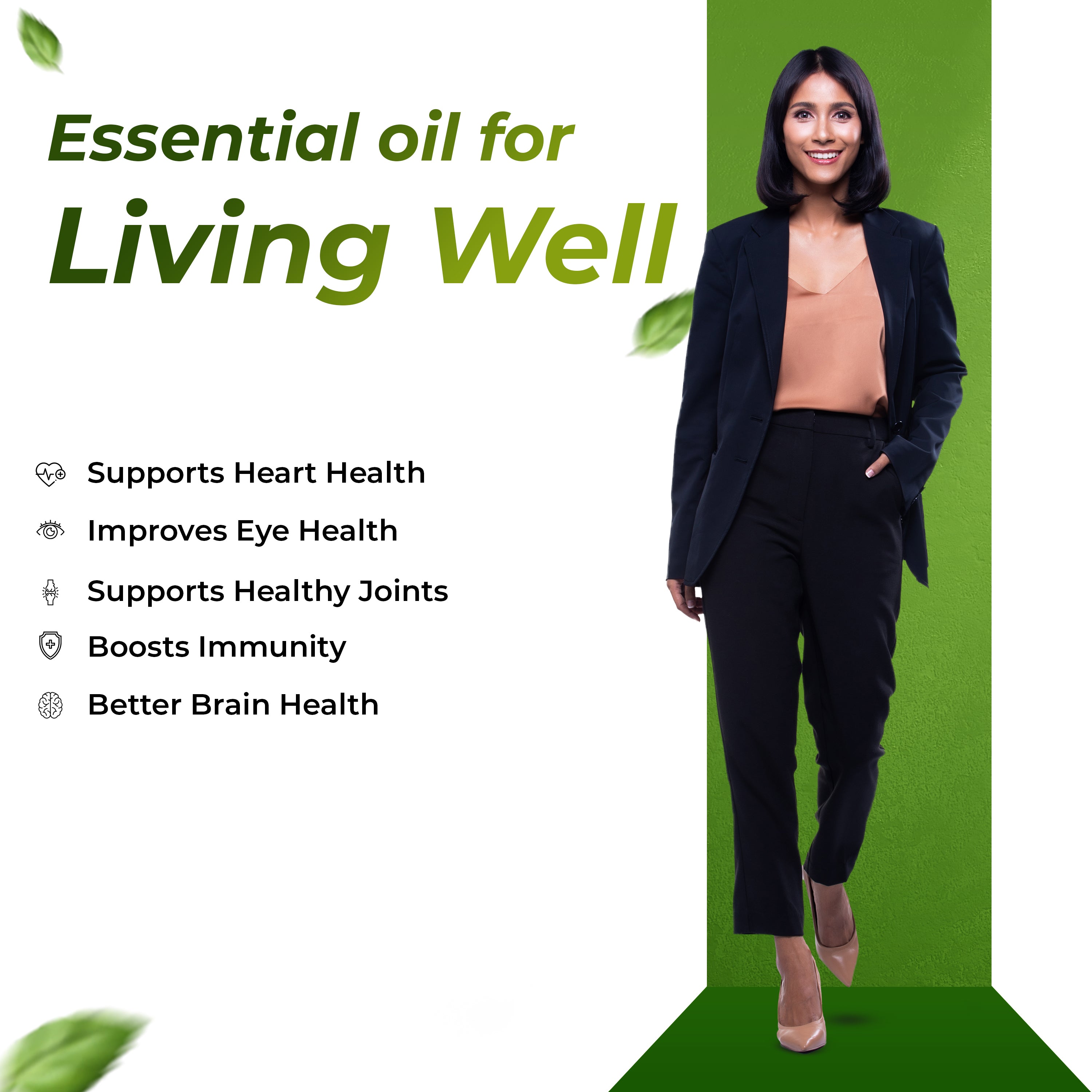 HealthVeda Organics Vegan Omega 3-6-9 Flaxseed Oil(1000mg) for Healthy Bones, Hair&Skin|60 Veg Soft Gel Capsules for Both Women & Men